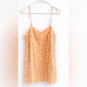 Anthropologie Blush Floral Embellished Dress